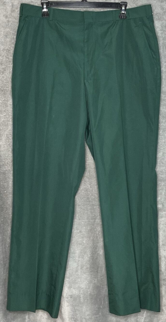 Orvis Mens Green 38x32 Pants Straight Leg Cotton Casual Dress USA Made